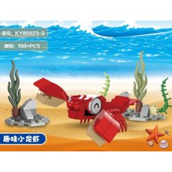 Kazi KY80023 80023 non  CON CUA VUI NHỘN CÁ MẬP NHỎ TÔM CÀNG BẠCH TUỘC VẺ NGỪ bộ đồ chơi xếp lắp ráp ghép mô hình Ocean Series Sinh Vật Đại Dương 100 khối