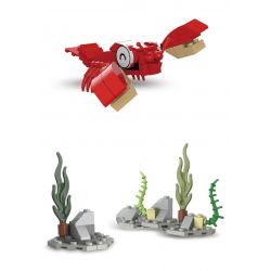 Kazi KY80023 80023 non  CON CUA VUI NHỘN CÁ MẬP NHỎ TÔM CÀNG BẠCH TUỘC VẺ NGỪ bộ đồ chơi xếp lắp ráp ghép mô hình Ocean Series Sinh Vật Đại Dương 100 khối