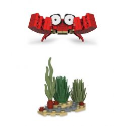 Kazi KY80023 80023 non  CON CUA VUI NHỘN CÁ MẬP NHỎ TÔM CÀNG BẠCH TUỘC VẺ NGỪ bộ đồ chơi xếp lắp ráp ghép mô hình Ocean Series Sinh Vật Đại Dương 100 khối