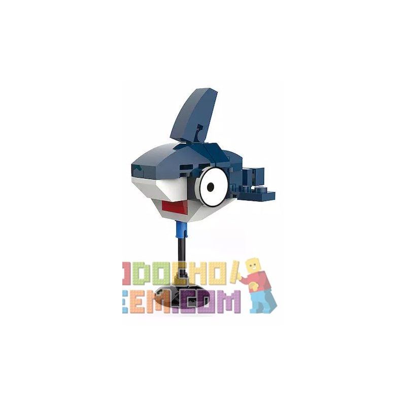 Kazi KY80023 80023 non  CON CUA VUI NHỘN CÁ MẬP NHỎ TÔM CÀNG BẠCH TUỘC VẺ NGỪ bộ đồ chơi xếp lắp ráp ghép mô hình Ocean Series Sinh Vật Đại Dương 100 khối