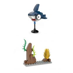 Kazi KY80023 80023 non  CON CUA VUI NHỘN CÁ MẬP NHỎ TÔM CÀNG BẠCH TUỘC VẺ NGỪ bộ đồ chơi xếp lắp ráp ghép mô hình Ocean Series Sinh Vật Đại Dương 100 khối