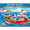 SEMBO 603036 non Lego TÀU CỨU HỎA TRÊN BIỂN bộ đồ chơi xếp lắp ráp ghép mô hình Fire Rescure FIRE FRONTLINE 474 khối
