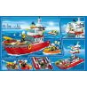 SEMBO 603036 non  TÀU CỨU HỎA TRÊN BIỂN bộ đồ chơi xếp lắp ráp ghép mô hình Fire Rescure FIRE FRONTLINE 474 khối