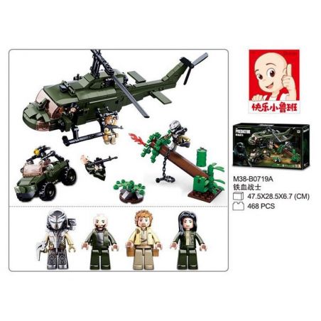 SLUBAN M38-B0719A B0719A 0719A M38B0719A 38-B0719A non  CHIẾN ĐẤU VỚI KẺ SĂN MỒI bộ đồ chơi xếp lắp ráp ghép mô hình Alien Vs. Predator THE PREDATOR Cuộc Chiến Dưới Tháp Cổ 468 khối