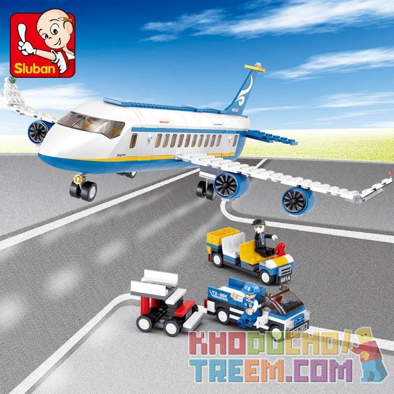 SLUBAN M38-B0366 B0366 0366 M38B0366 38-B0366 Xếp hình kiểu Lego CITY Aviation Aerospace World Airbus Máy Bay Chở Khách 463 khối