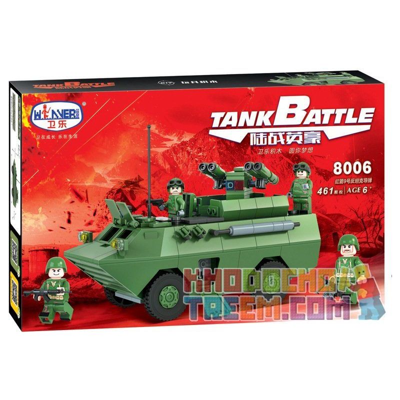 Winner 8006 Xếp hình kiểu Lego TANK BATTLE TankBattle War Hero Red Arrow 9 Anti-tank Missile Tên Lửa Chống Tăng Red Arrow 9 461 khối Winner 8006 Xếp hình kiểu Lego TANK BATTLE TankBattle War Hero Red Arrow 9 Anti-tank Missile Tên Lửa Chống Tăng Red Arrow 9 461 khối
