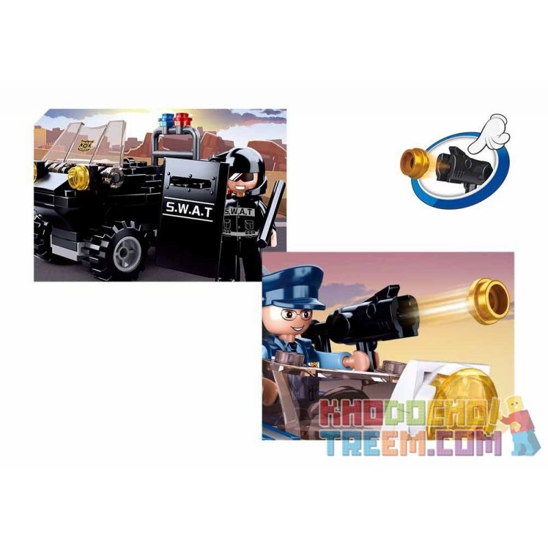 SLUBAN M38-B0658 B0658 0658 M38B0658 38-B0658 non  TẤT CẢ ĐỘI CẢNH SÁT bộ đồ chơi xếp lắp ráp ghép mô hình Police POLICE CITY 460 khối