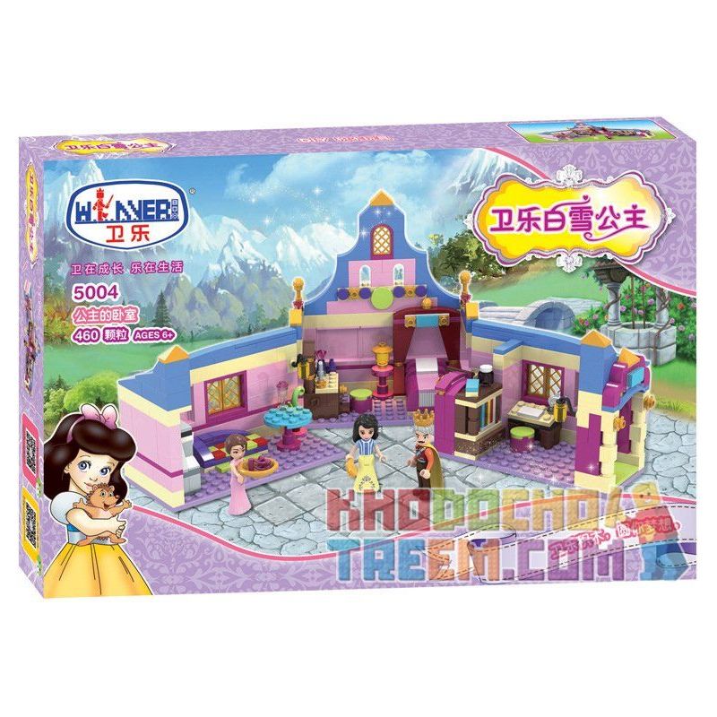 Winner 5004 non Lego CĂN PHÒNG CỦA CÔNG CHÚA bộ đồ chơi xếp lắp ráp ghép mô hình Snow White Princess Nàng Bạch Tuyết 460 khối