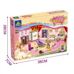 Kazi KY98710 98710 non  CĂN PHÒNG CỦA CÔNG CHÚA bộ đồ chơi xếp lắp ráp ghép mô hình Golden Princess Công Chúa Vàng 458 khối