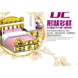 Kazi KY98710 98710 non  CĂN PHÒNG CỦA CÔNG CHÚA bộ đồ chơi xếp lắp ráp ghép mô hình Golden Princess Công Chúa Vàng 458 khối