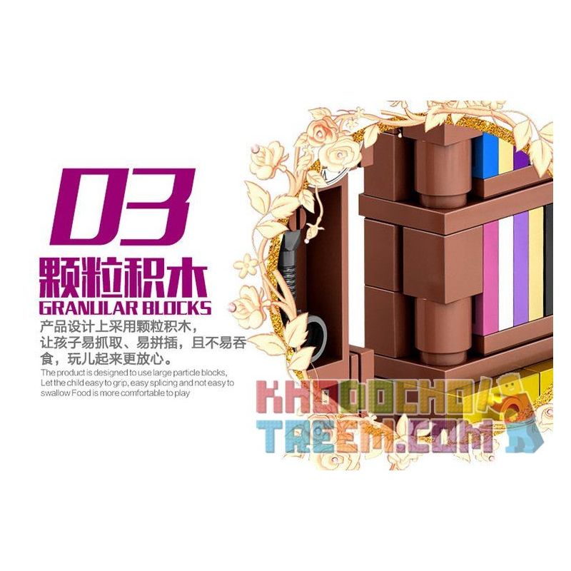 Kazi KY98710 98710 non  CĂN PHÒNG CỦA CÔNG CHÚA bộ đồ chơi xếp lắp ráp ghép mô hình Golden Princess Công Chúa Vàng 458 khối