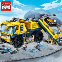 Enlighten 2411 Qman 2411 Xếp hình kiểu Lego KYANITE SQUAD Kyanite Squad Dumptruck Monster Slim Squad Titan Engineering Vehicle Xe Tải Khai Thác Mỏ Đá Quý 458 khối