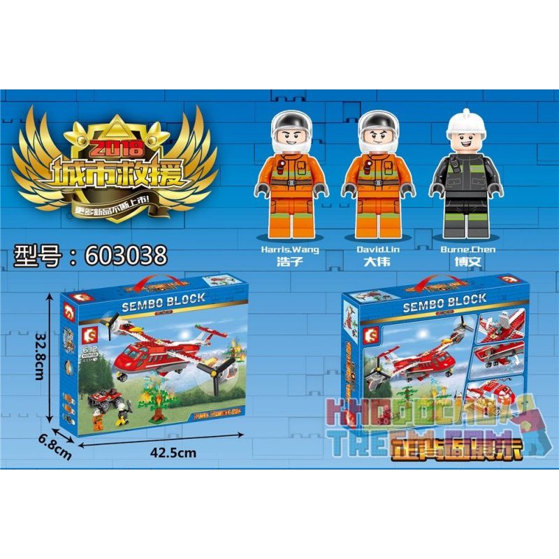 SEMBO 603038 non  MÁY BAY CỨU HỎA bộ đồ chơi xếp lắp ráp ghép mô hình Fire Rescure FIRE FRONTLINE 433 khối SEMBO 603038 non  MÁY BAY CỨU HỎA bộ đồ chơi xếp lắp ráp ghép mô hình Fire Rescure FIRE FRONTLINE 433 khối