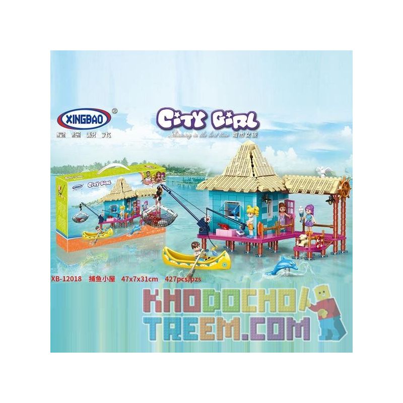XINGBAO XB-12018 12018 XB12018 Xếp hình kiểu Lego CityGirl Fishing Cottage City Girl Fishing Hut Chòi Câu Cá 427 khối XINGBAO XB-12018 12018 XB12018 Xếp hình kiểu Lego CityGirl Fishing Cottage City Girl Fishing Hut Chòi Câu Cá 427 khối