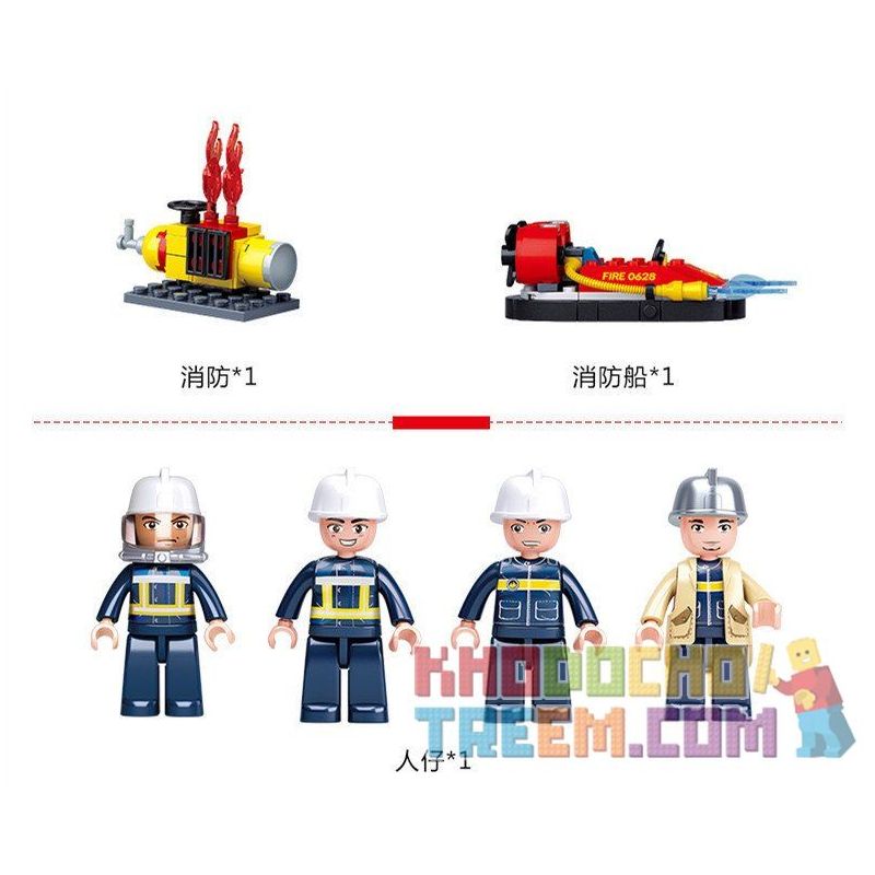 SLUBAN M38-B0628 B0628 0628 M38B0628 38-B0628 non  TRUNG TÂM HUẤN LUYỆN CỨU HỎA bộ đồ chơi xếp lắp ráp ghép mô hình Fire Rescure FIRE STATION TRAINING CENTER 425 khối