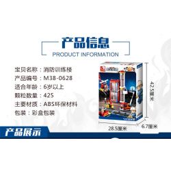 SLUBAN M38-B0628 B0628 0628 M38B0628 38-B0628 non  TRUNG TÂM HUẤN LUYỆN CỨU HỎA bộ đồ chơi xếp lắp ráp ghép mô hình Fire Rescure FIRE STATION TRAINING CENTER 425 khối