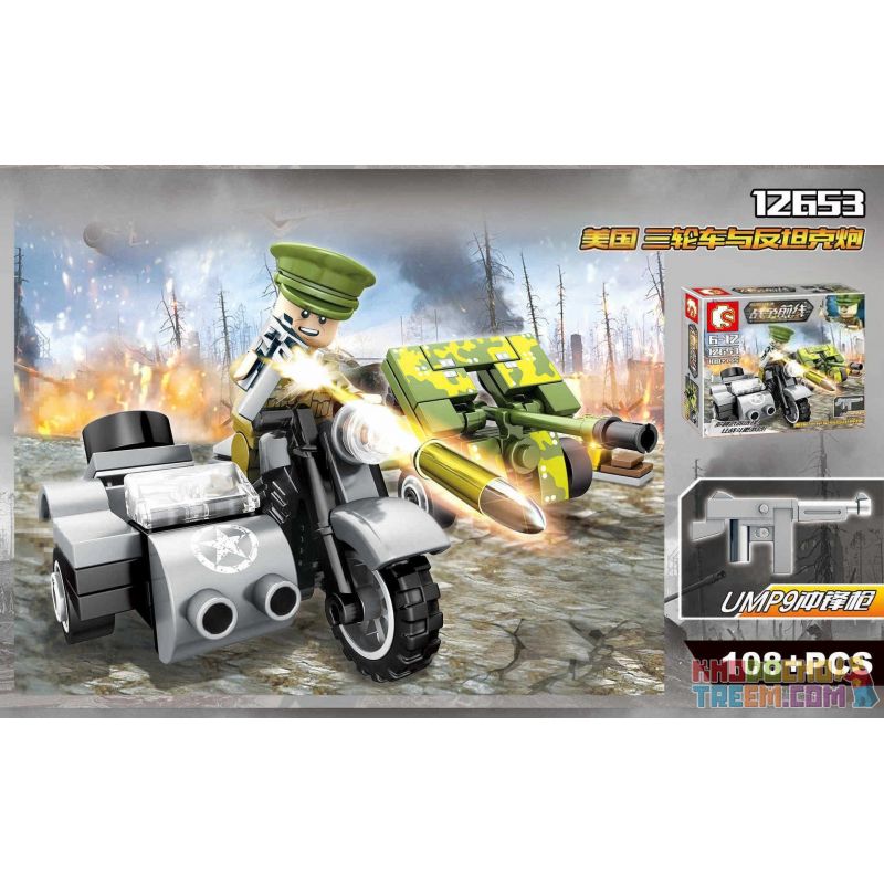 SEMBO WEKKI VIGGI 12652 12653 12654 12655 non  CUỘC CHIẾN CỦA NGƯỜI NHIỆN bộ đồ chơi xếp lắp ráp ghép mô hình Military Army FRONT OF THE WAR Quân Sự Bộ Đội 424 khối