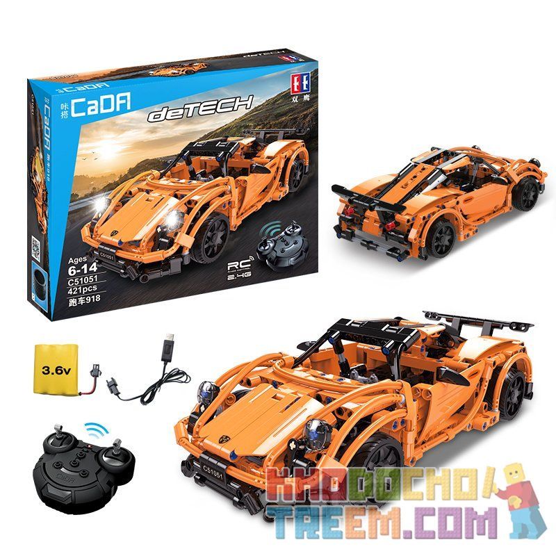 DOUBLEE CADA C51051 51051 non  SIÊU XE 918 SPYDER bộ đồ chơi xếp lắp ráp ghép mô hình  Kỹ Thuật Công Nghệ Cao Mô Hình Phương Tiện 421 khối