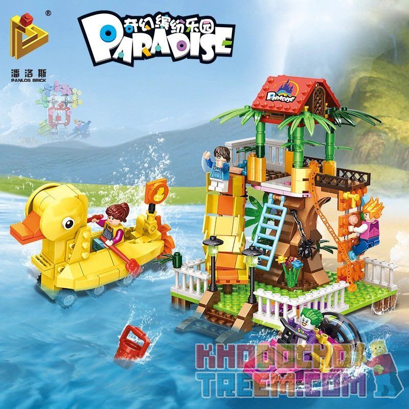 PanlosBrick 692008 Panlos Brick 692008 non Lego LEO NÚI bộ đồ chơi xếp lắp ráp ghép mô hình Paradise Thiên Đường 419 khối