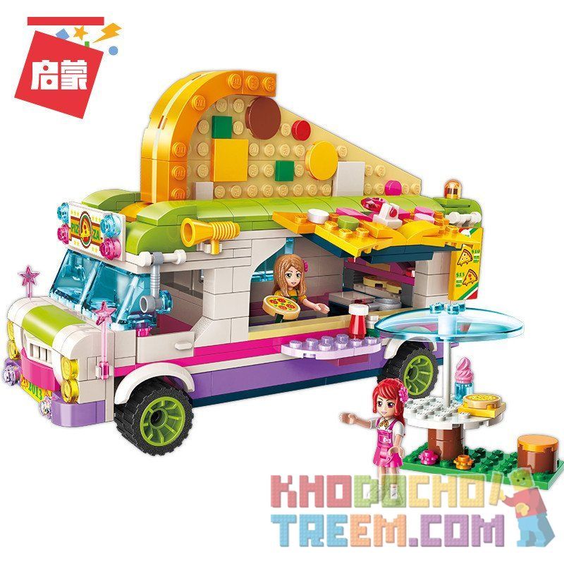 Enlighten 2013 Qman 2013 non  THƯỞNG THỨC BÁNH PIZZA bộ đồ chơi xếp lắp ráp ghép mô hình Cherry Cô Nàng Ngọt Ngào 414 khối