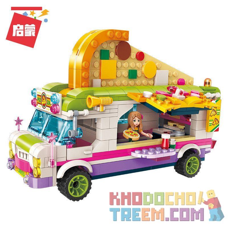 Enlighten 2013 Qman 2013 non  THƯỞNG THỨC BÁNH PIZZA bộ đồ chơi xếp lắp ráp ghép mô hình Cherry Cô Nàng Ngọt Ngào 414 khối