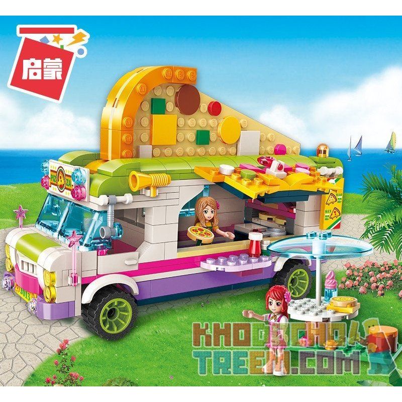 Enlighten 2013 Qman 2013 non  THƯỞNG THỨC BÁNH PIZZA bộ đồ chơi xếp lắp ráp ghép mô hình Cherry Cô Nàng Ngọt Ngào 414 khối