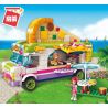 Enlighten 2013 Qman 2013 non  THƯỞNG THỨC BÁNH PIZZA bộ đồ chơi xếp lắp ráp ghép mô hình Cherry Cô Nàng Ngọt Ngào 414 khối