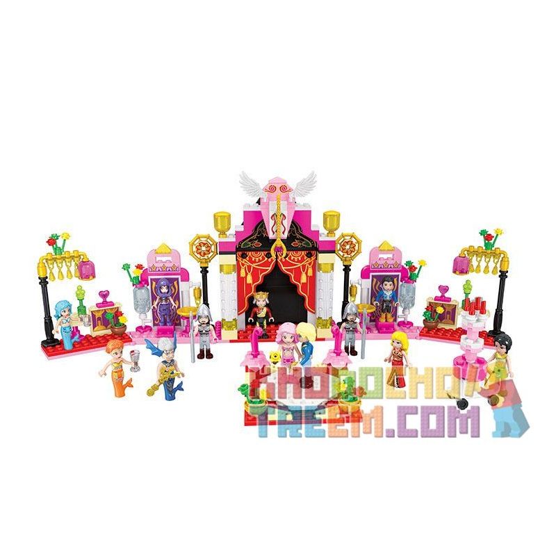 Winner 5018 non  CUNG ĐIỆN TIÊN CÁ bộ đồ chơi xếp lắp ráp ghép mô hình Mermaid Nàng Tiên Cá 413 khối