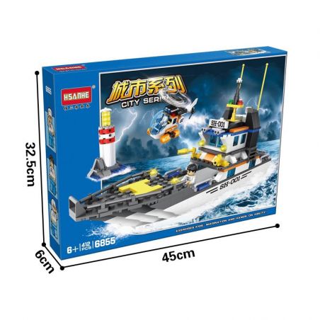 HSANHE 6855 Xếp hình kiểu  CITY Deep Sea Survey Team Đội Khảo Sát Biển Sâu 412 khối