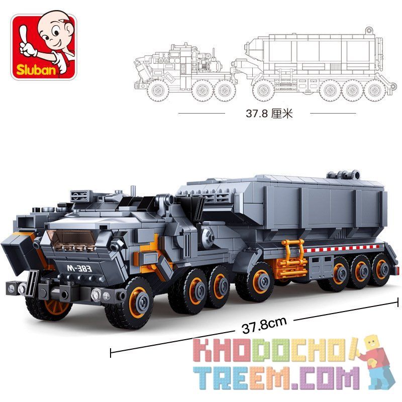 SLUBAN M38-B0787 B0787 0787 M38B0787 38-B0787 non  XE TẢI HẠNG NẶNG bộ đồ chơi xếp lắp ráp ghép mô hình The Wandering Earth EARTHTRUCK Lưu Lạc Địa Cầu 826 khối