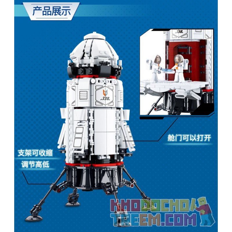 SLUBAN M38-B0738 B0738 0738 M38B0738 38-B0738 non  TÀU THÁM HIỂM VŨ TRỤ bộ đồ chơi xếp lắp ráp ghép mô hình Space Thám Hiểm Không Gian 733 khối SLUBAN M38-B0738 B0738 0738 M38B0738 38-B0738 non  TÀU THÁM HIỂM VŨ TRỤ bộ đồ chơi xếp lắp ráp ghép mô hình Space Thám Hiểm Không Gian 733 khối