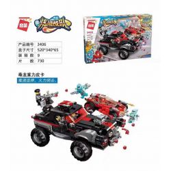 Enlighten 3406 Qman 3406 non  SIÊU XE CHIẾN ĐẤU bộ đồ chơi xếp lắp ráp ghép mô hình Power Squad Biệt Đội Siêu Đẳng 730 khối