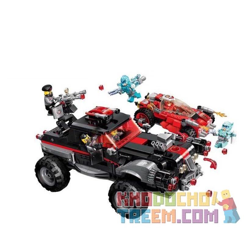 Enlighten 3406 Qman 3406 non  SIÊU XE CHIẾN ĐẤU bộ đồ chơi xếp lắp ráp ghép mô hình Power Squad Biệt Đội Siêu Đẳng 730 khối