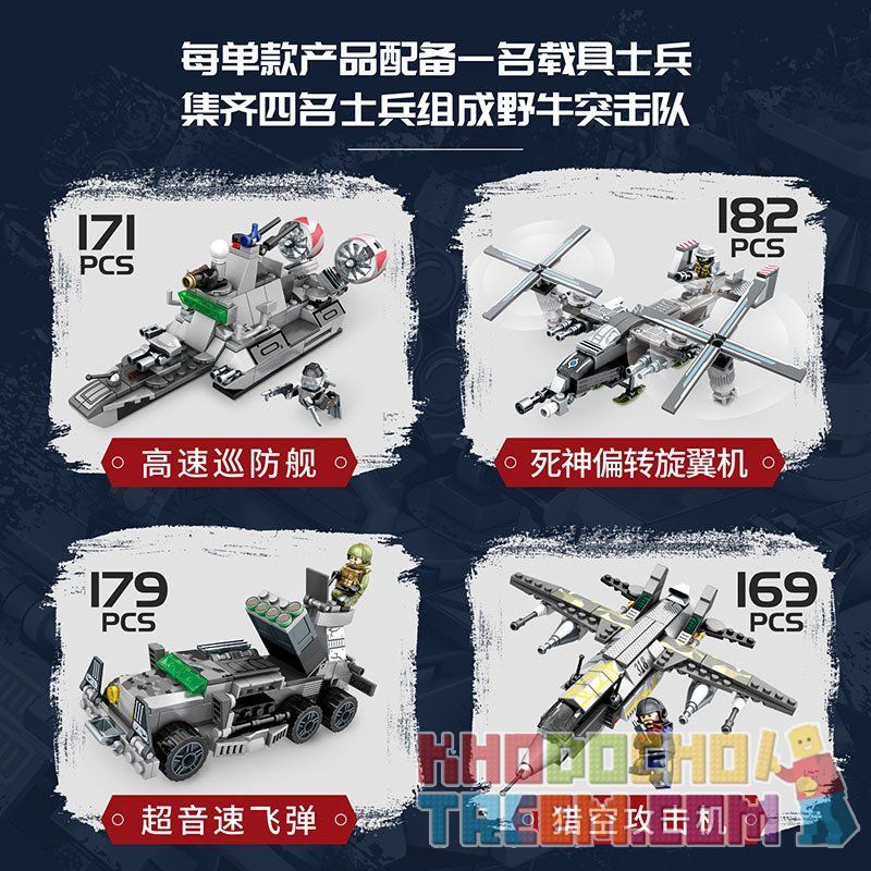 SEMBO 12173 12170 12171 12172 non  LỰC LƯỢNG HẢI QUÂN bộ đồ chơi xếp lắp ráp ghép mô hình Military Army NAVAL CLAN Quân Sự Bộ Đội 701 khối