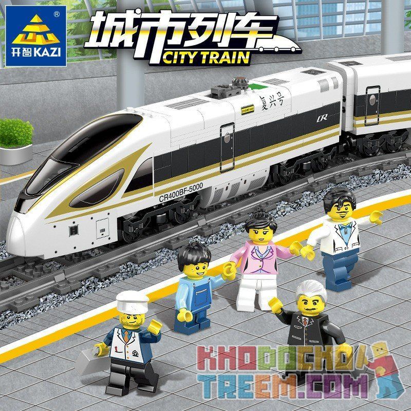 Kazi KY98228 98228 KY98229 98229 Xếp hình kiểu Lego TRAINS City Train Urban Train Revival High-speed Rail Tàu Cao Tốc động Cơ Pi