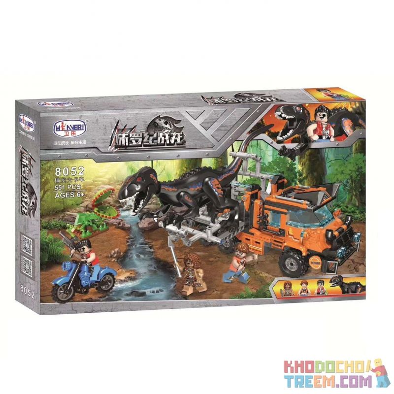 Winner 8052 Xếp hình kiểu Lego JURASSIC WORLD Dinosaur Capture Truck Jurassic Warfare Parlet-catching Truck Khủng Long Nổi Giận 