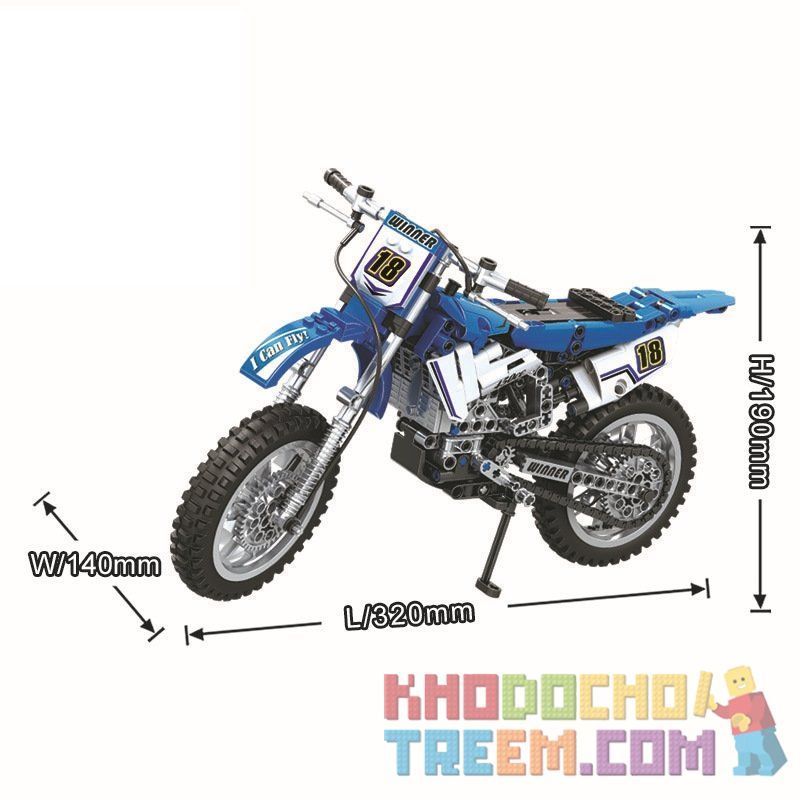 Winner 7045 non  MÔ TÔ ĐỊA HÌNH TỈ LỆ 1:6 tỷ lệ 1:6 bộ đồ chơi xếp lắp ráp ghép mô hình  THE OFF-ROAD MOTORBIKE Kỹ Thuật Công Nghệ Cao Mô Hình Phương Tiện 474 khối