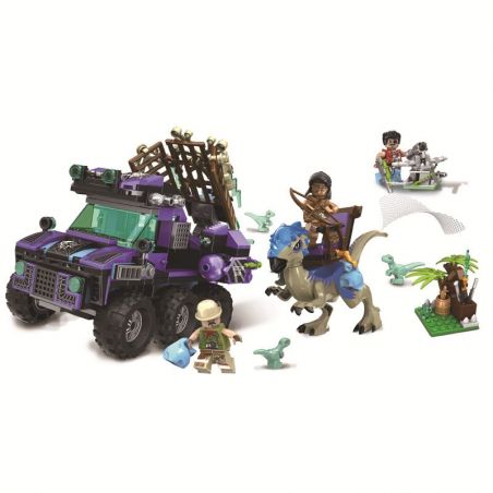 Winner 8050 non  THẾ GIỚI KHỦNG LONG bộ đồ chơi xếp lắp ráp ghép mô hình Jurassic World DINOSAUR CAPTURE SUV 422 khối