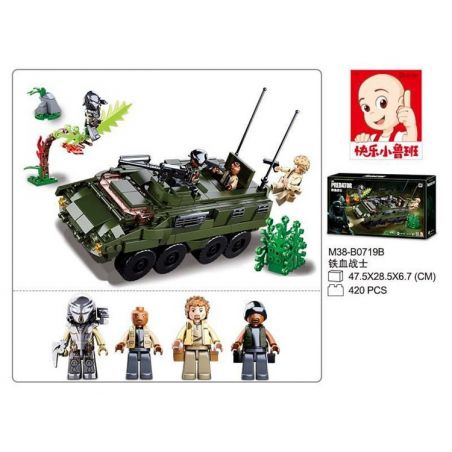 SLUBAN M38-B0719B B0719B 0719B M38B0719B 38-B0719B non  CHIẾN ĐẤU VỚI NGƯỜI NGOÀI HÀNH TINH bộ đồ chơi xếp lắp ráp ghép mô hình Alien Vs. Predator THE PREDATOR Cuộc Chiến Dưới Tháp Cổ 420 khối