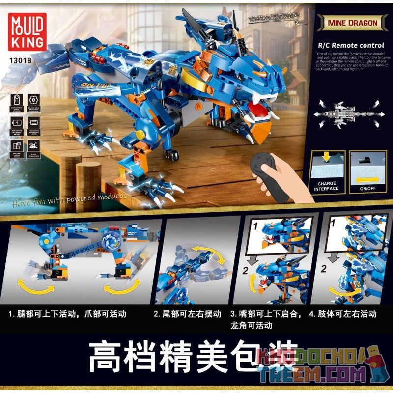 MouldKing 13018 Mould King 13018 non  THUNDERBOLT. bộ đồ chơi xếp lắp ráp ghép mô hình The  Ninjago Movie DRAGON GONGFU KING MINE Ninja Lốc Xoáy 410 khối