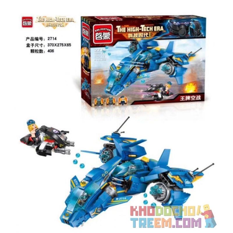 Enlighten 2714 Qman 2714 non  NÀNG TIÊN bộ đồ chơi xếp lắp ráp ghép mô hình The High-Tech Era Kỷ Nguyên Công Nghệ Cao 406 khối