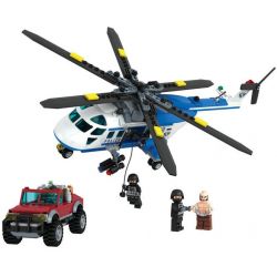 Winner 7003 Xếp hình kiểu Lego City Police Urban Police Police Helicopter Trực Thăng Cảnh Sát 405 khối