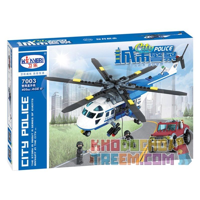 Winner 7003 Xếp hình kiểu Lego City Police Police Helicopter Trực Thăng Cảnh Sát 405 khối Winner 7003 Xếp hình kiểu Lego City Police Police Helicopter Trực Thăng Cảnh Sát 405 khối