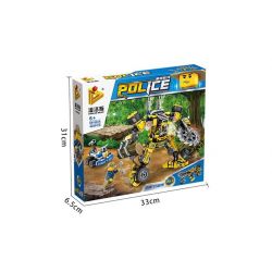 PanlosBrick 681004A Panlos Brick 681004A non  MÁY ĐĂNG NHẬP RỪNG bộ đồ chơi xếp lắp ráp ghép mô hình Police Cảnh Sát 404 khối