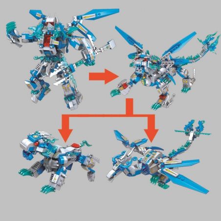Winner 8036 non  THẦN CHIẾN TRANH bộ đồ chơi xếp lắp ráp ghép mô hình Transformers Robot Đại Chiến Người Máy Biến Hình 401 khối