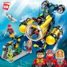 Enlighten 2414 Qman 2414 non  TÀU NGẦM EXPLORER bộ đồ chơi xếp lắp ráp ghép mô hình Kyanite Squad Đội Khai Khoáng 401 khối