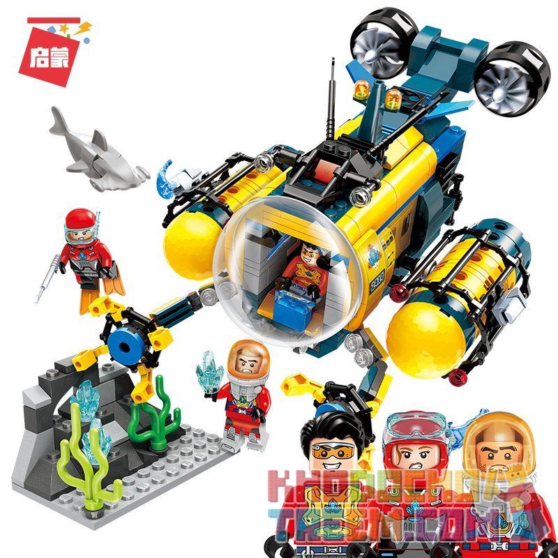 Enlighten 2414 Qman 2414 non  TÀU NGẦM EXPLORER bộ đồ chơi xếp lắp ráp ghép mô hình Kyanite Squad Đội Khai Khoáng 401 khối Enlighten 2414 Qman 2414 non  TÀU NGẦM EXPLORER bộ đồ chơi xếp lắp ráp ghép mô hình Kyanite Squad Đội Khai Khoáng 401 khối
