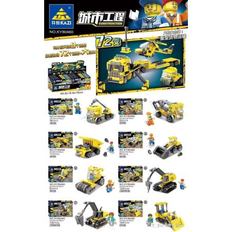 Kazi KY80460 80460 non  MÁY MÓC CÔNG TRƯỜNG bộ đồ chơi xếp lắp ráp ghép mô hình Creator CONSTRUCTION Sáng Tạo 905 khối