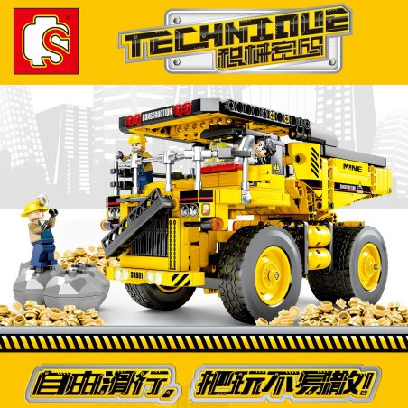 SEMBO 701801 non  XE TẢI KHỔNG LỒ CHỞ QUẶNG bộ đồ chơi xếp lắp ráp ghép mô hình  TECHINQUE Kỹ Thuật Công Nghệ Cao Mô Hình Phương Tiện 807 khối
