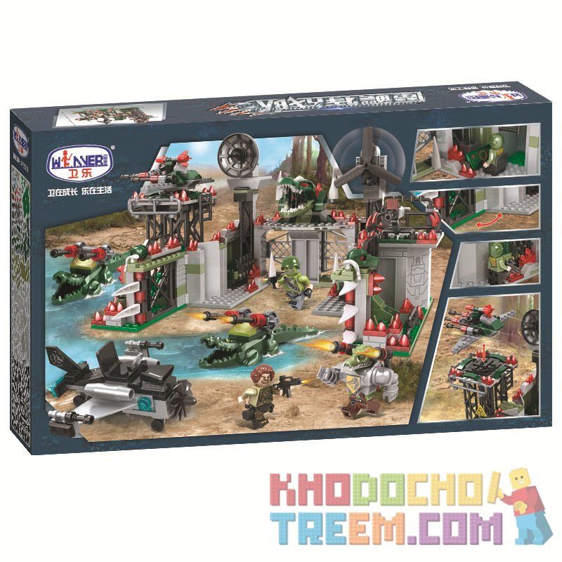 Winner 5063 non  PHÁO ĐÀI CÁ SẤU bộ đồ chơi xếp lắp ráp ghép mô hình Crocodile Special Forces Cá Sấu Đặc Nhiệm 596 khối